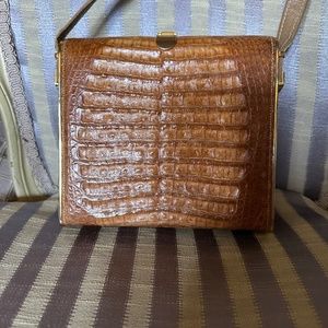 Cape Cobra Vintage Ostrich crossbody purse